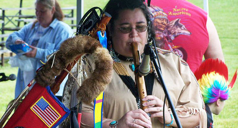 Native American Heritage Month_body 2_Sheila Holsclaw plays flute